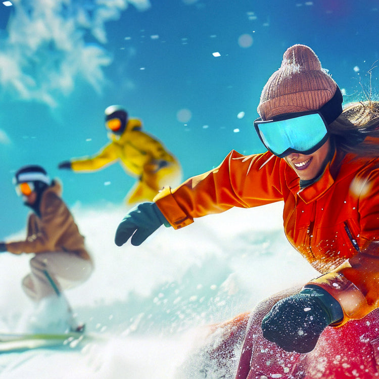 Person skiing with others in the background on a snowy mountain, cuchara mountain park ski area, affordable skiing, affordable snowboarding, affordable colorado ski areas, affordable colorado ski resort