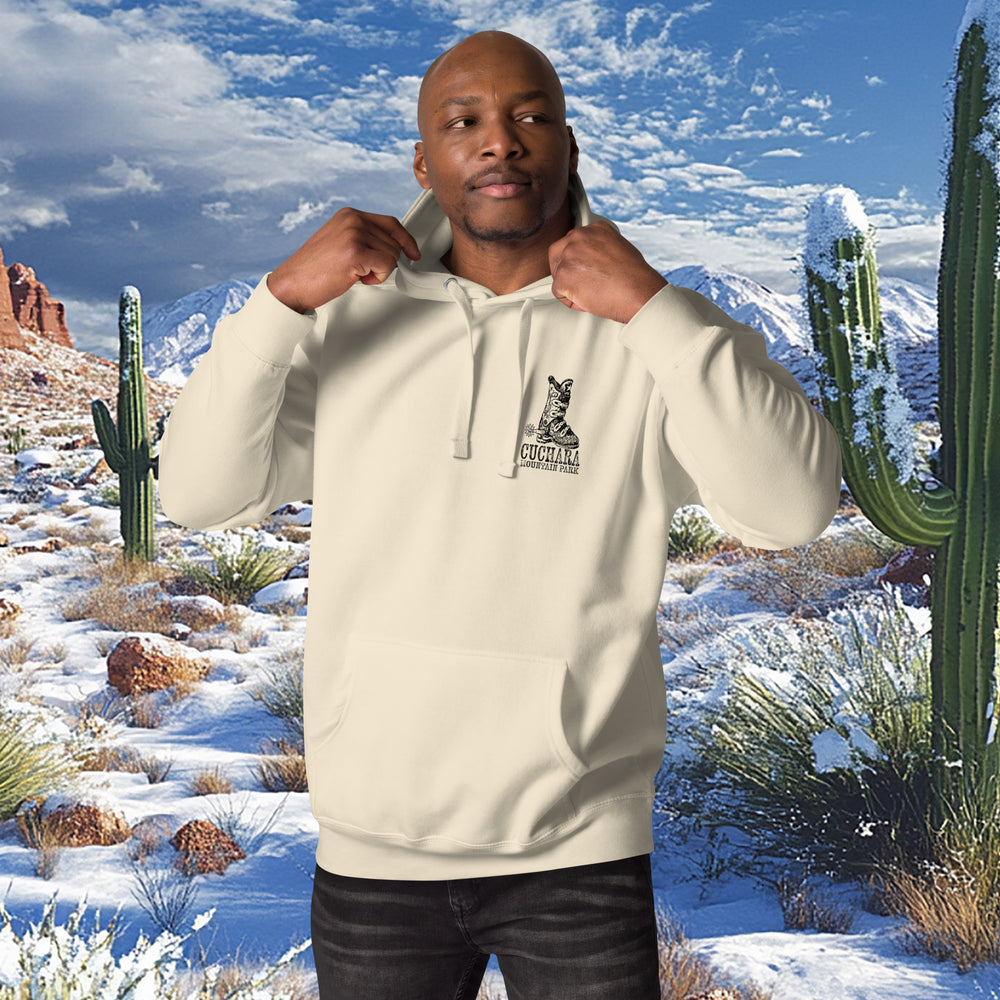 Colorado ski apparel, Western style hoodie, Cuchara Mountain Park gear, high-country hoodie, apres-ski lounge wear, mountain lifestyle clothing, Rocky Mountain sweatshirt, cozy ski hoodie, rugged outdoor apparel, unisex mountain gear, soft Colorado hoodie, vintage western sweatshirt.
