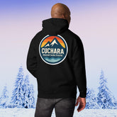 Cuchara Mountain Park hoodie, Cuchara Mountain Park logo apparel, Cuchara Mountain Park sweatshirt, Colorado ski resort hoodie, softest hoodie ever, ring-spun cotton polyester blend hoodie, high-altitude hoodie, Colorado mountain apparel, rugged adventure gear, Colorado ski area clothing, winter escape clothing, Colorado hiking hoodie, high-altitude clothing, former Cuchara Mountain Park ski area, Sangre de Cristo Mountains, Southern Colorado, best hoodie for cold weather, warm ski trip hoodie