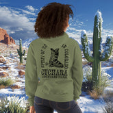 Colorado ski apparel, Western style hoodie, Cuchara Mountain Park gear, high-country hoodie, apres-ski lounge wear, mountain lifestyle clothing, Rocky Mountain sweatshirt, cozy ski hoodie, rugged outdoor apparel, unisex mountain gear, soft Colorado hoodie, vintage western sweatshirt