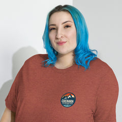 alpine t-shirt, lightweight outdoor t-shirt, tri-blend adventure shirt, hiking t-shirt, mountain lifestyle apparel, breathable performance tee, outdoor lifestyle clothing, ski and snowboard lifestyle shirt, lightweight summer hiking shirt, adventure travel clothing, soft vintage fit t-shirt, eco-conscious on-demand apparel