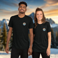 alpine t-shirt, lightweight outdoor t-shirt, tri-blend adventure shirt, hiking t-shirt, mountain lifestyle apparel, breathable performance tee, outdoor lifestyle clothing, ski and snowboard lifestyle shirt, lightweight summer hiking shirt, adventure travel clothing, soft vintage fit t-shirt, eco-conscious on-demand apparel