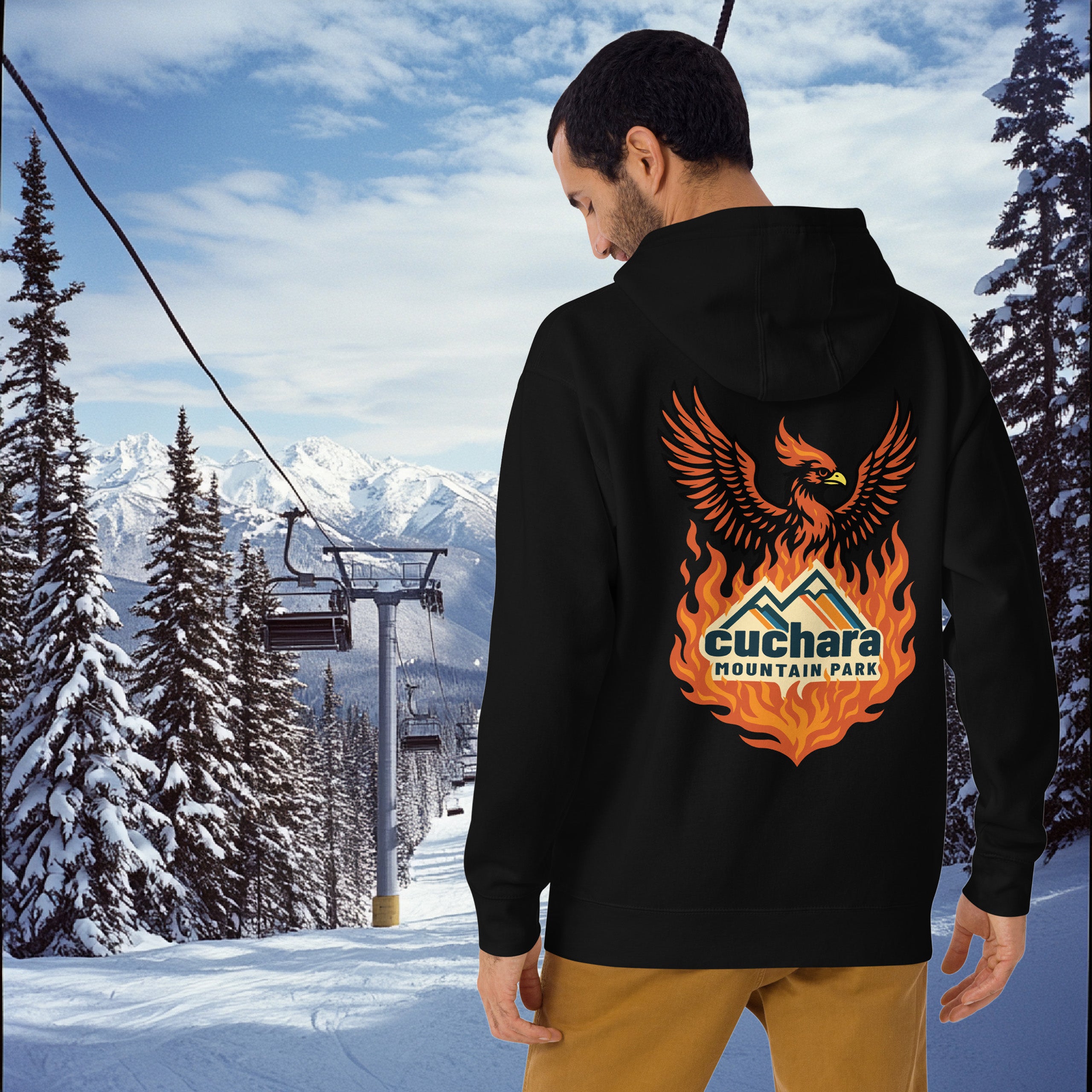 Cuchara Mountain Park hoodie, Chair 4 Reborn hoodie, From the Ashes Chair 4 Rises, Cuchara Colorado apparel, ski resort hoodie Colorado, snowboard hoodie Colorado, ski lift Chair 4 merchandise, phoenix mountain hoodie, mountain revival apparel, ski community clothing, skier hoodie, snowboarder hoodie, Colorado ski apparel, Sangre de Cristo Mountains clothing, winter mountain hoodie, alpine lifestyle apparel, ski town hoodie, limited edition ski hoodie, CMP merchandise, Cuchara ski gear, mountain spirit clot