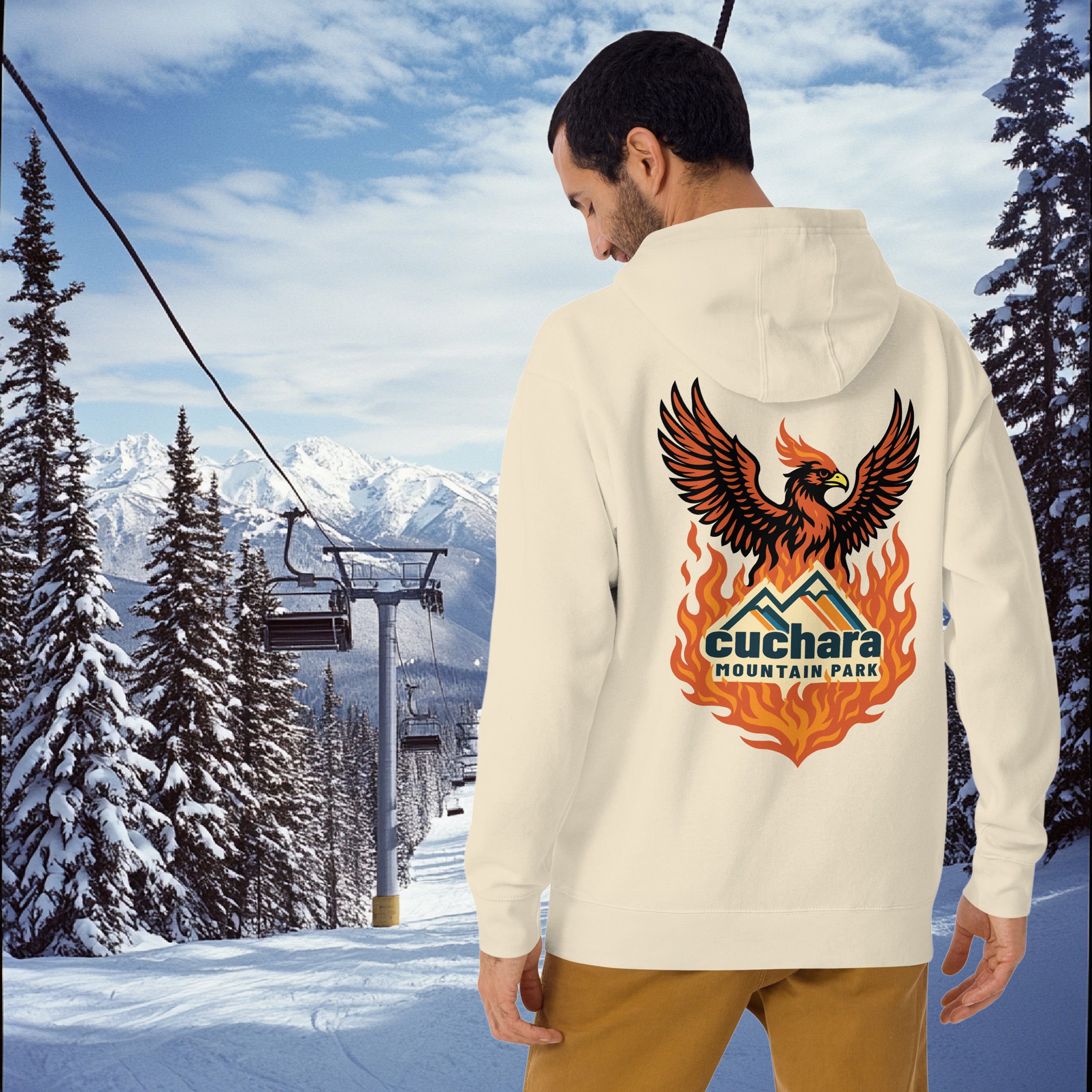 Cuchara Mountain Park hoodie, Chair 4 Reborn hoodie, From the Ashes Chair 4 Rises, Cuchara Colorado apparel, ski resort hoodie Colorado, snowboard hoodie Colorado, ski lift Chair 4 merchandise, phoenix mountain hoodie, mountain revival apparel, ski community clothing, skier hoodie, snowboarder hoodie, Colorado ski apparel, Sangre de Cristo Mountains clothing, winter mountain hoodie, alpine lifestyle apparel, ski town hoodie, limited edition ski hoodie, CMP merchandise, Cuchara ski gear, mountain spirit clot