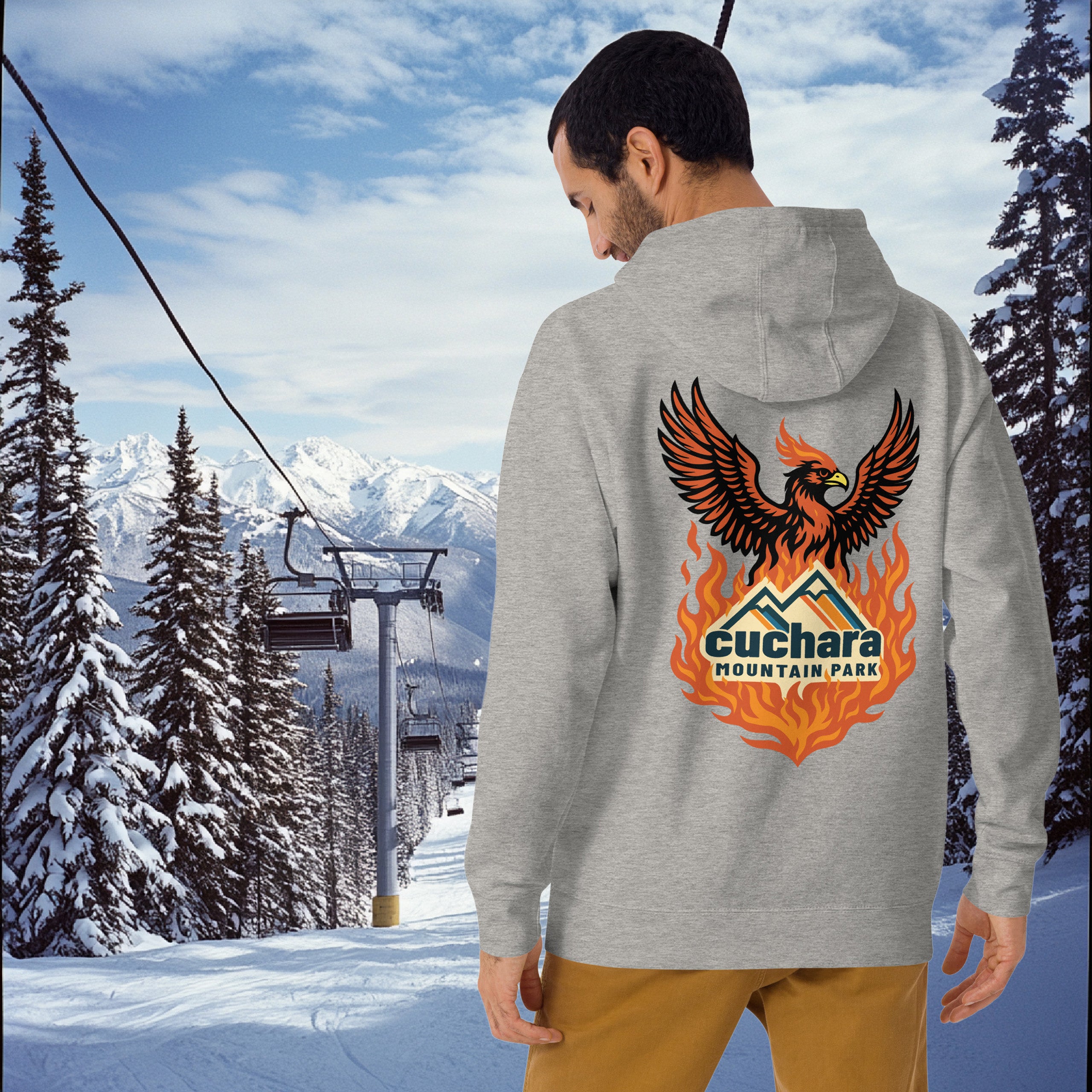Cuchara Mountain Park hoodie, Chair 4 Reborn hoodie, From the Ashes Chair 4 Rises, Cuchara Colorado apparel, ski resort hoodie Colorado, snowboard hoodie Colorado, ski lift Chair 4 merchandise, phoenix mountain hoodie, mountain revival apparel, ski community clothing, skier hoodie, snowboarder hoodie, Colorado ski apparel, Sangre de Cristo Mountains clothing, winter mountain hoodie, alpine lifestyle apparel, ski town hoodie, limited edition ski hoodie, CMP merchandise, Cuchara ski gear, mountain spirit clot