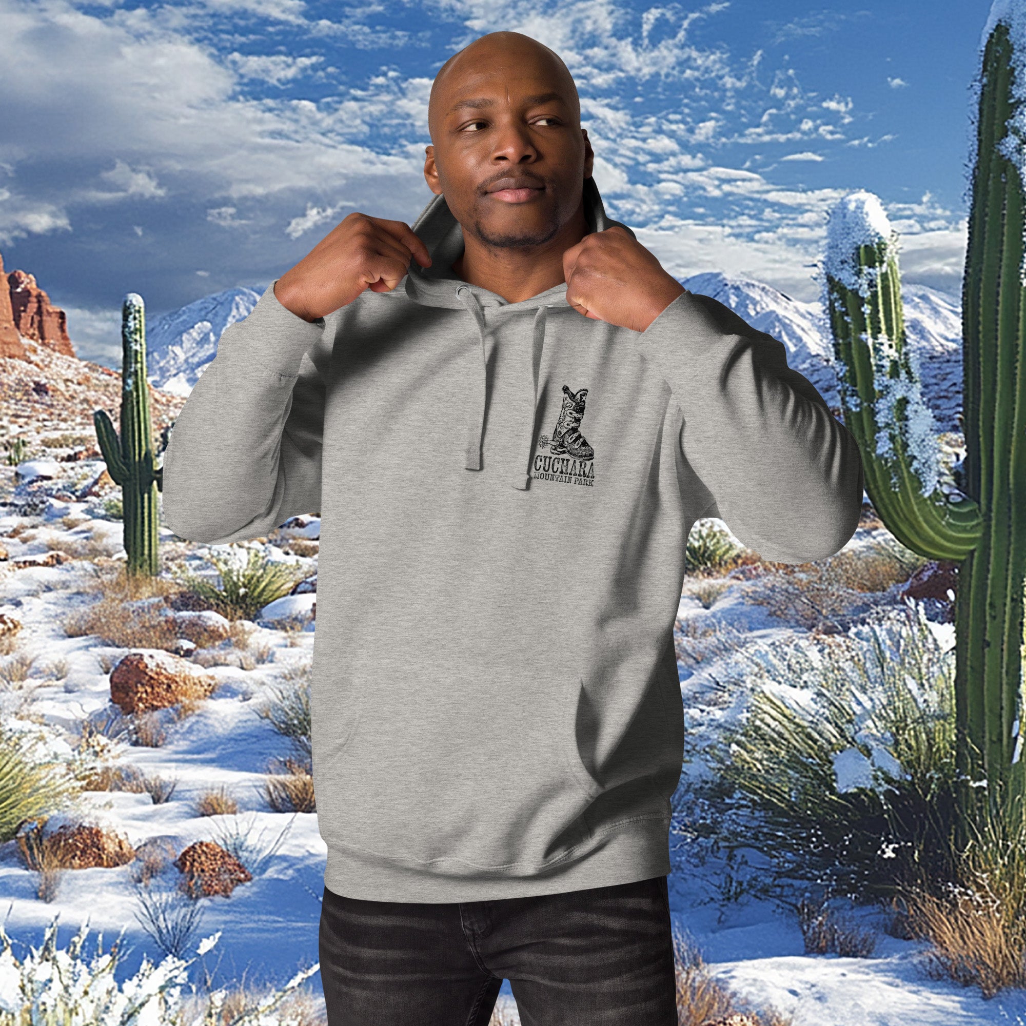 Colorado ski apparel, Western style hoodie, Cuchara Mountain Park gear, high-country hoodie, apres-ski lounge wear, mountain lifestyle clothing, Rocky Mountain sweatshirt, cozy ski hoodie, rugged outdoor apparel, unisex mountain gear, soft Colorado hoodie, vintage western sweatshirt.