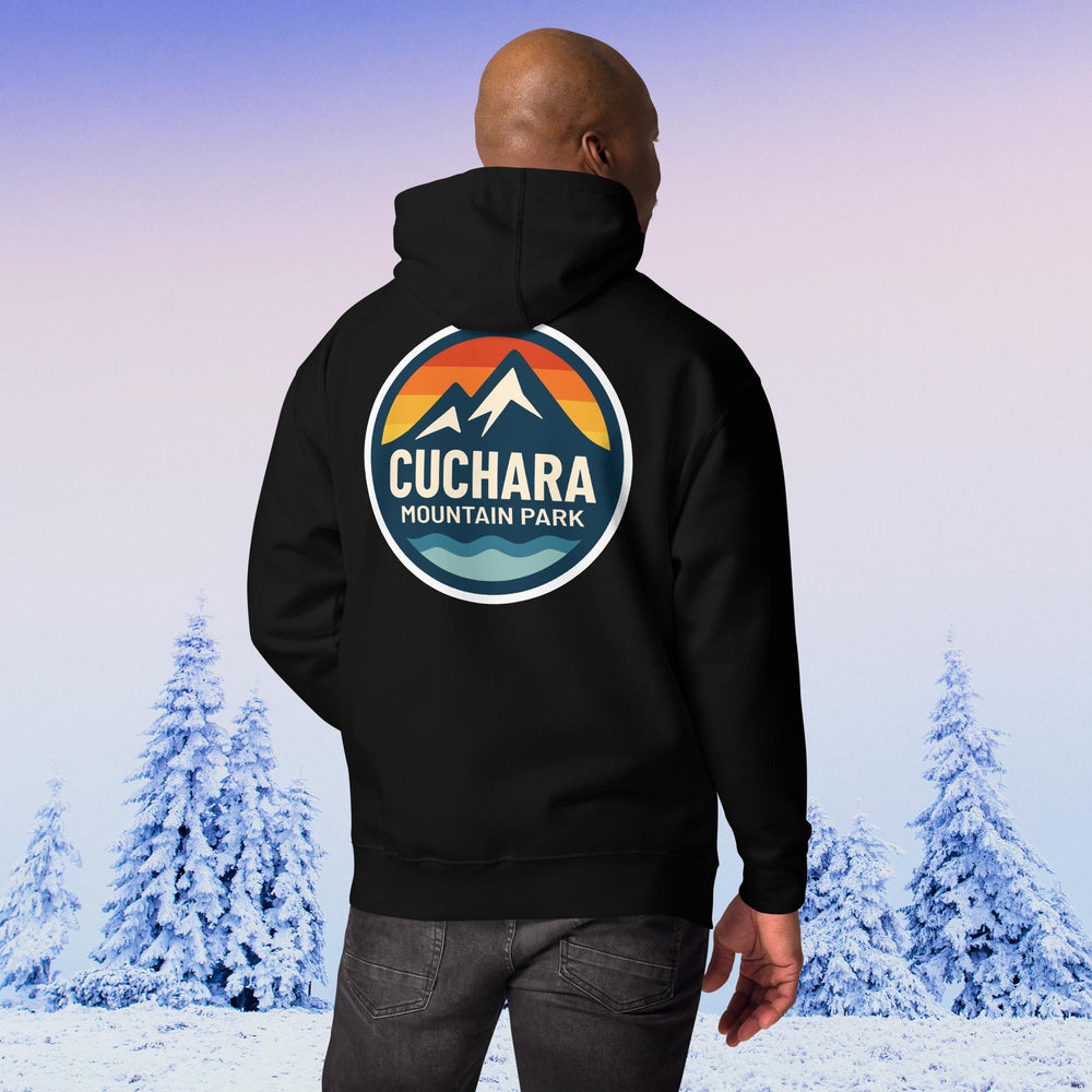 Cuchara Mountain Park hoodie, Cuchara Mountain Park logo apparel, Cuchara Mountain Park sweatshirt, Colorado ski resort hoodie, softest hoodie ever, ring-spun cotton polyester blend hoodie, high-altitude hoodie, Colorado mountain apparel, rugged adventure gear, Colorado ski area clothing, winter escape clothing, Colorado hiking hoodie, high-altitude clothing, former Cuchara Mountain Park ski area, Sangre de Cristo Mountains, Southern Colorado, best hoodie for cold weather, warm ski trip hoodie