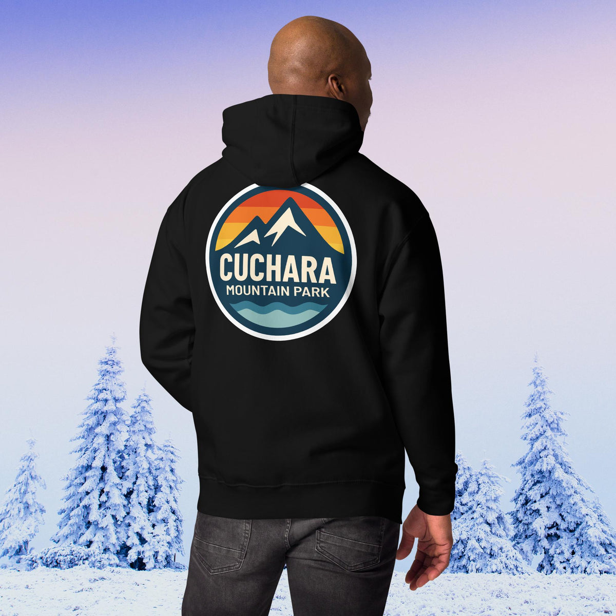Cuchara Mountain Park hoodie, Cuchara Mountain Park logo apparel, Cuchara Mountain Park sweatshirt, Colorado ski resort hoodie, softest hoodie ever, ring-spun cotton polyester blend hoodie, high-altitude hoodie, Colorado mountain apparel, rugged adventure gear, Colorado ski area clothing, winter escape clothing, Colorado hiking hoodie, high-altitude clothing, former Cuchara Mountain Park ski area, Sangre de Cristo Mountains, Southern Colorado, best hoodie for cold weather, warm ski trip hoodie
