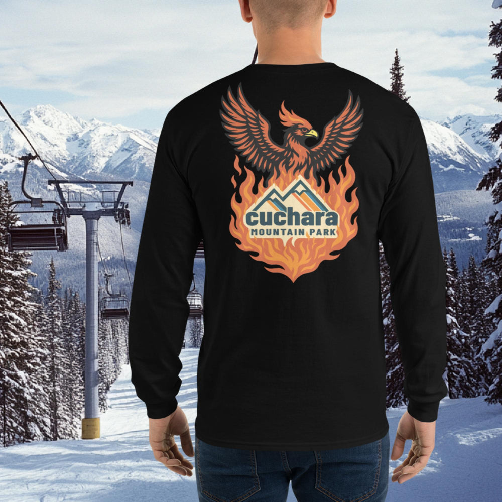 Chair 4 shirt, From the Ashes Chair 4 Rises, Chair 4 comeback apparel, ski resort long sleeve shirt, mountain lifestyle clothing, ski and snowboard apparel, Colorado ski apparel, Cuchara Mountain Park merchandise, skier long sleeve shirt, snowboarder long sleeve shirt, mountain comeback shirt, apres ski clothing, outdoor lifestyle long sleeve, ski town apparel, winter mountain clothing, alpine lifestyle apparel, ski season gear, ski lift Chair 4 shirt, mountain heritage apparel, unisex long sleeve ski shirt