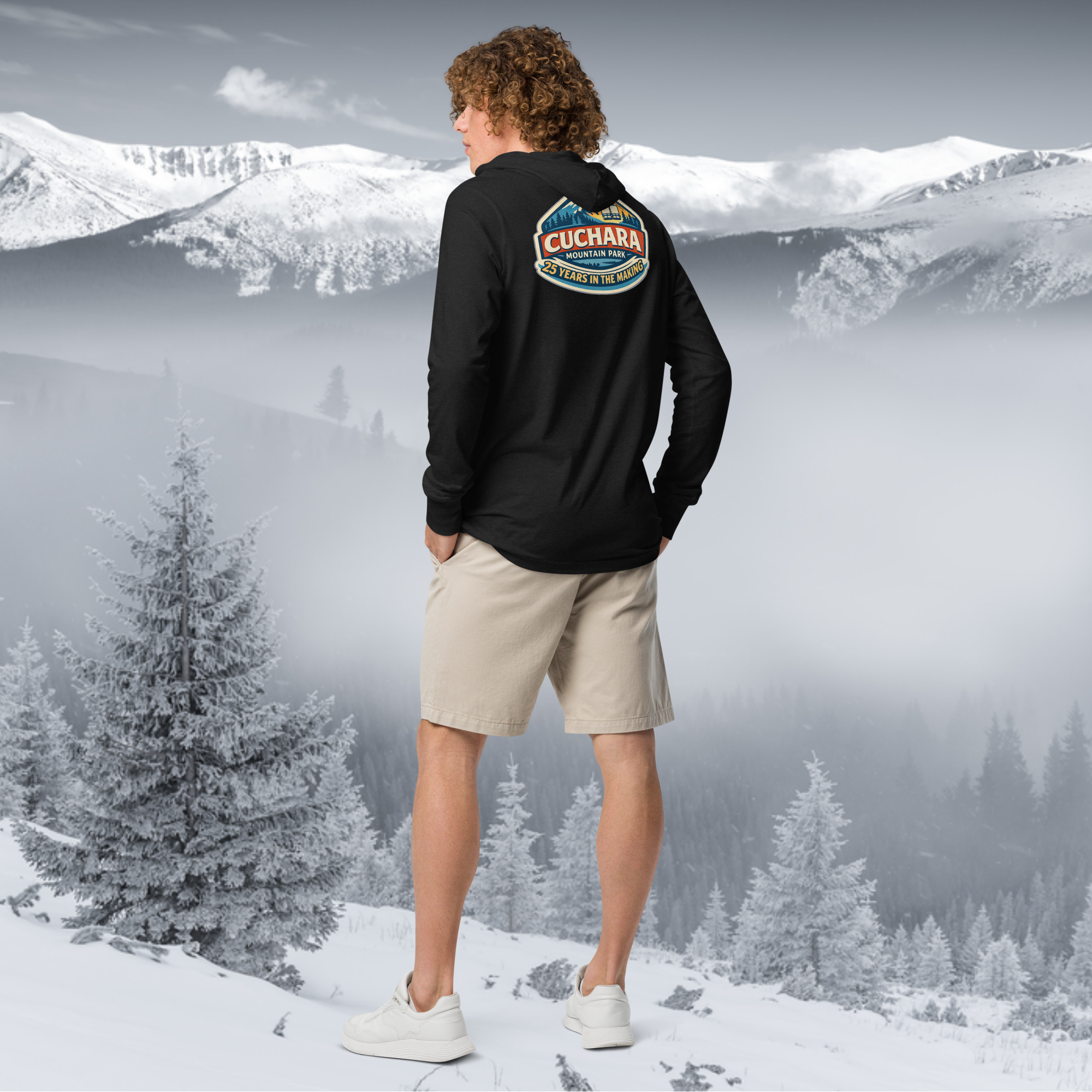 Cuchara Mountain Park, 25 years in the making, affordable Colorado skiing and snowboarding, garment-dyed mountain shirt, heavyweight unisex tee, pre-shrunk cotton shirts, vintage Colorado apparel, Sangre de Cristo Mountains gear, durable outdoor clothing, Cuchara Colorado souvenirs, lived-in style tee, Colorado ski culture, mountain town fashion, heavyweight garment-dye, Cuchara comeback gear, affordable winter sports apparel