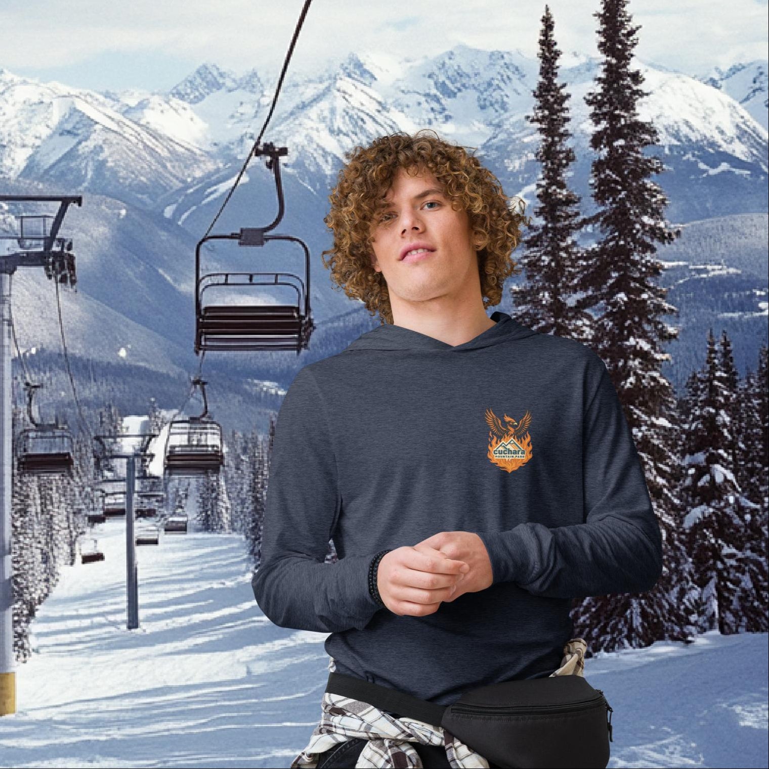 Chair 4 Rises long sleeve hoodie, From the Ashes Chair 4 apparel, Cuchara Mountain Park long sleeve, Colorado ski apparel, lightweight ski hoodie, snowboard long sleeve hoodie, Cuchara Colorado clothing, ski resort merchandise Colorado, alpine lifestyle apparel, mountain layering shirt, Colorado outdoor apparel, skier lifestyle clothing, snowboarder apparel Colorado, Sangre de Cristo Mountains gear, CMP merchandise, ski town clothing, winter layering top, breathable mountain apparel, ski community apparel, 
