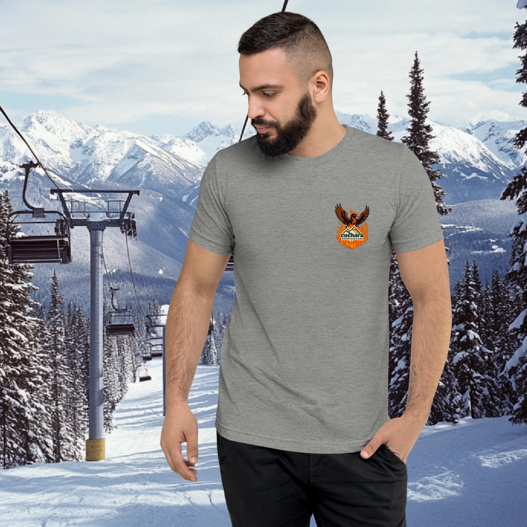 tri-blend t-shirt, vintage fit tee, soft lightweight shirt, durable casual tee, everyday wear t-shirt, pre-shrunk t-shirt, sustainable apparel, made-to-order clothing, resilient clothing, mountain lifestyle shirt, Chair 4 tee, comeback t-shirt, community-inspired apparel, premium soft tee, long-lasting t-shirt, unisex tri-blend shirt, eco-friendly fashion, limited edition tee, vintage-inspired t-shirt, versatile casual wear