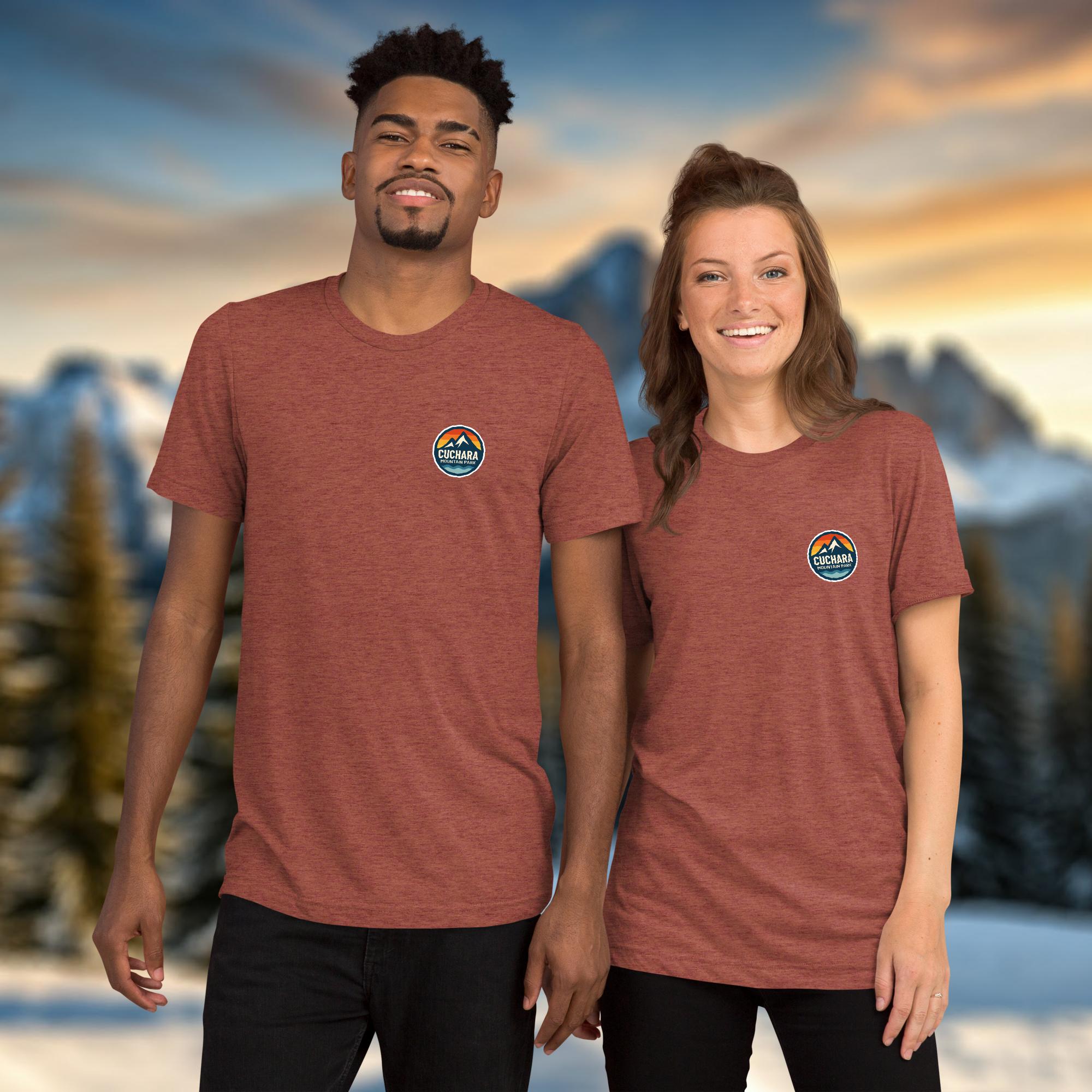 alpine t-shirt, lightweight outdoor t-shirt, tri-blend adventure shirt, hiking t-shirt, mountain lifestyle apparel, breathable performance tee, outdoor lifestyle clothing, ski and snowboard lifestyle shirt, lightweight summer hiking shirt, adventure travel clothing, soft vintage fit t-shirt, eco-conscious on-demand apparel