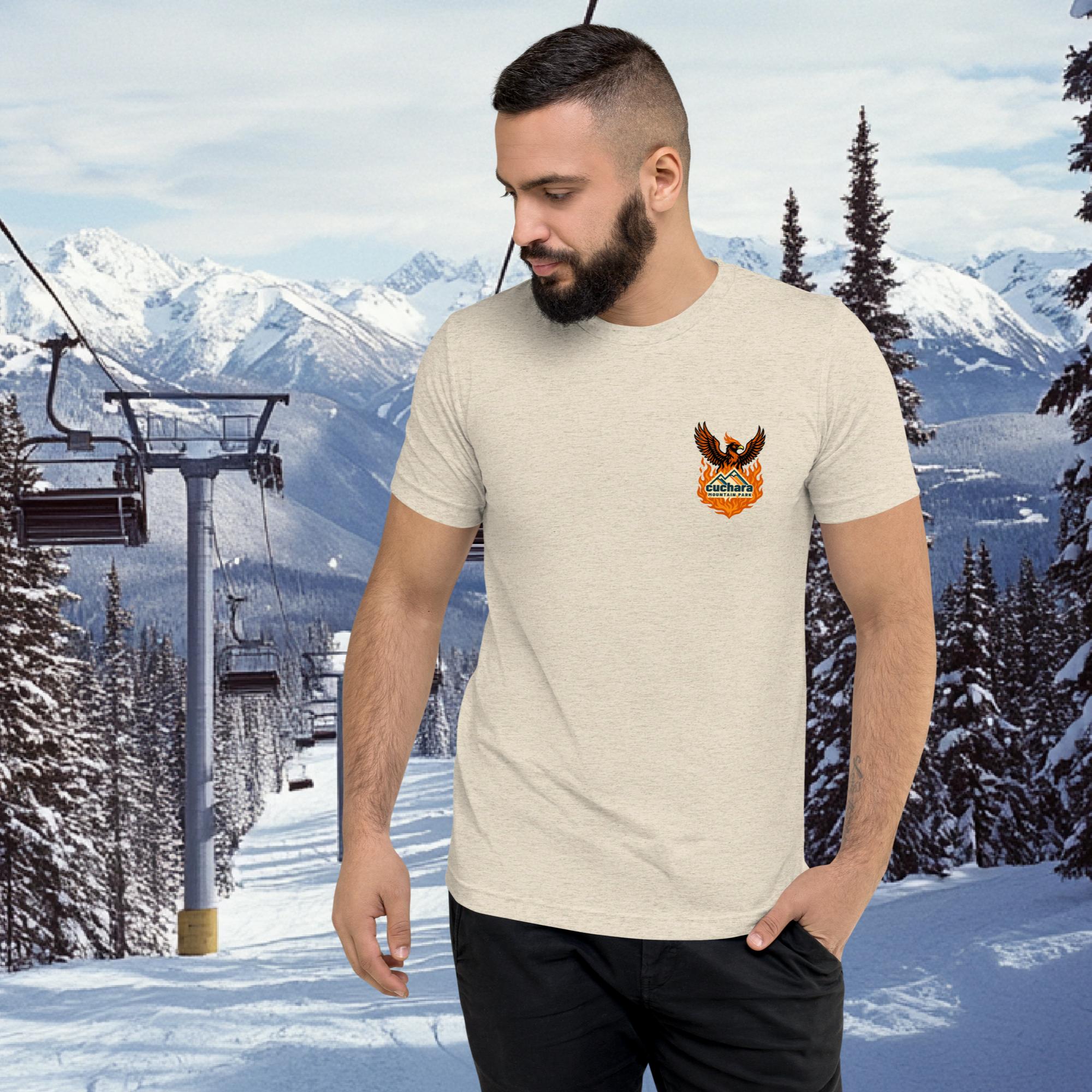 tri-blend t-shirt, vintage fit tee, soft lightweight shirt, durable casual tee, everyday wear t-shirt, pre-shrunk t-shirt, sustainable apparel, made-to-order clothing, resilient clothing, mountain lifestyle shirt, Chair 4 tee, comeback t-shirt, community-inspired apparel, premium soft tee, long-lasting t-shirt, unisex tri-blend shirt, eco-friendly fashion, limited edition tee, vintage-inspired t-shirt, versatile casual wear