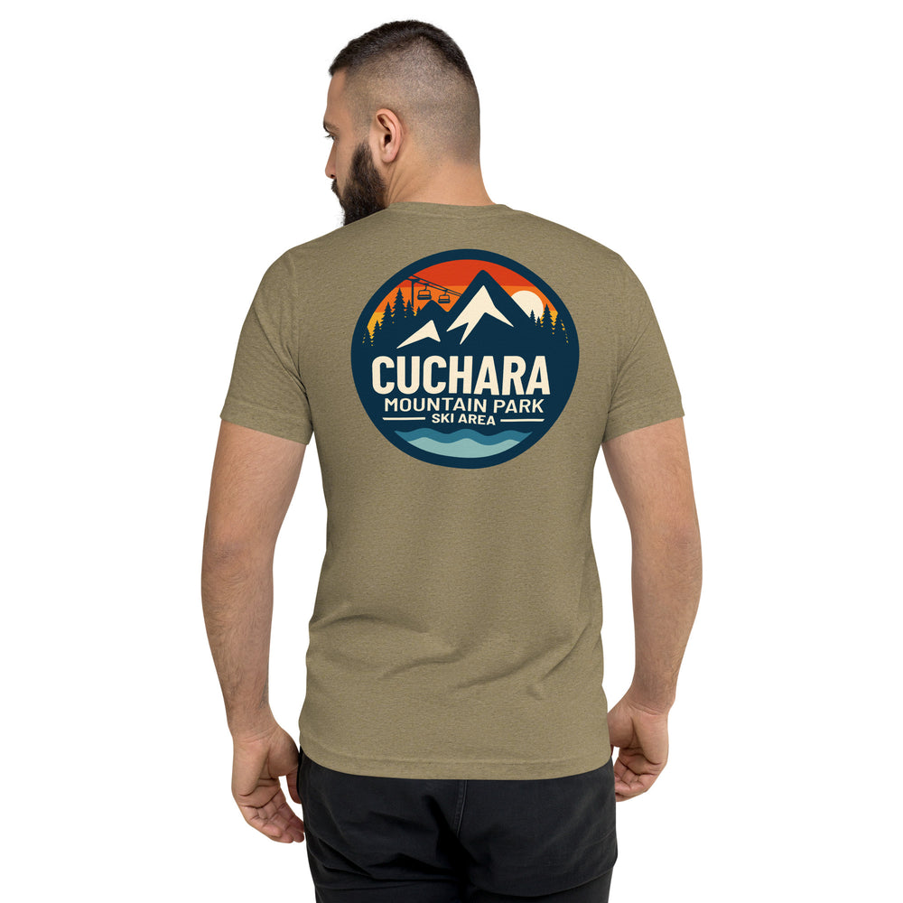 alpine t-shirt, lightweight outdoor t-shirt, tri-blend adventure shirt, hiking t-shirt, mountain lifestyle apparel, breathable performance tee, outdoor lifestyle clothing, ski and snowboard lifestyle shirt, lightweight summer hiking shirt, adventure travel clothing, soft vintage fit t-shirt, eco-conscious on-demand apparel