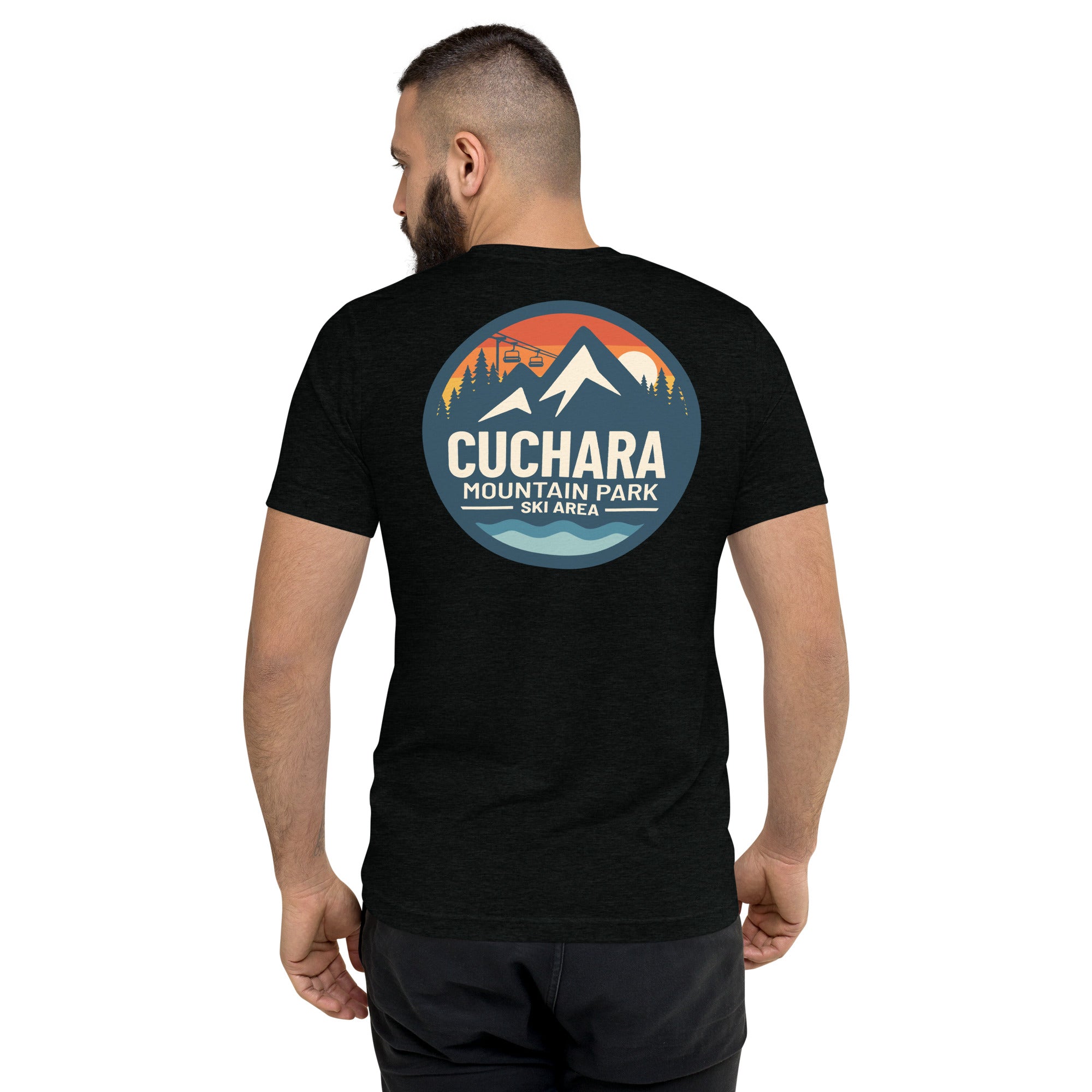 alpine t-shirt, lightweight outdoor t-shirt, tri-blend adventure shirt, hiking t-shirt, mountain lifestyle apparel, breathable performance tee, outdoor lifestyle clothing, ski and snowboard lifestyle shirt, lightweight summer hiking shirt, adventure travel clothing, soft vintage fit t-shirt, eco-conscious on-demand apparel