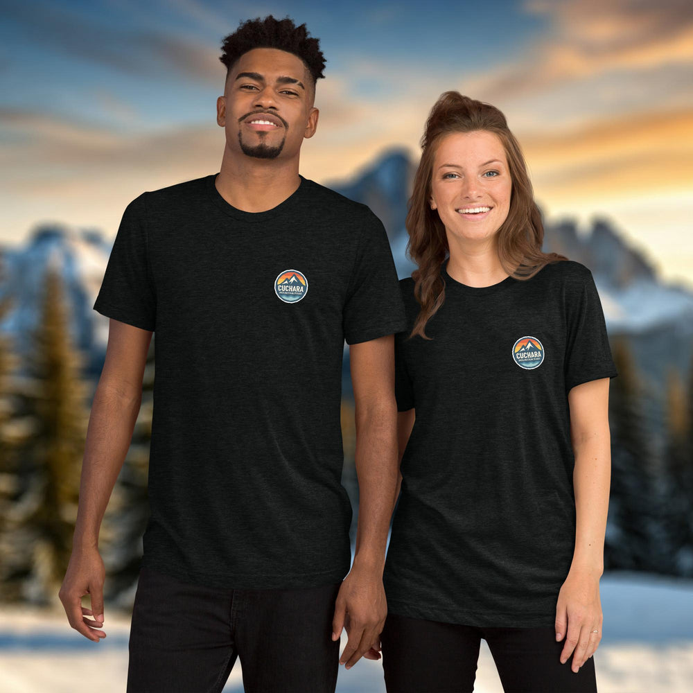 alpine t-shirt, lightweight outdoor t-shirt, tri-blend adventure shirt, hiking t-shirt, mountain lifestyle apparel, breathable performance tee, outdoor lifestyle clothing, ski and snowboard lifestyle shirt, lightweight summer hiking shirt, adventure travel clothing, soft vintage fit t-shirt, eco-conscious on-demand apparel